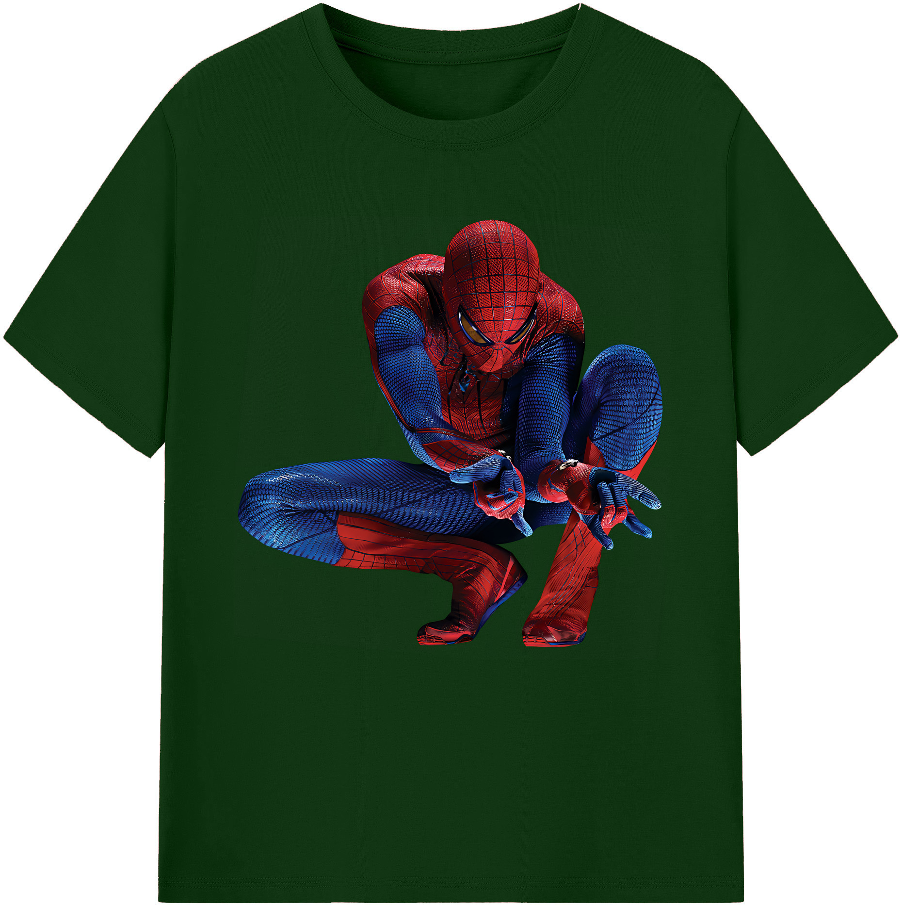 （画像用） Spider Man スパイダーマン 綿100％半袖Tシャツ（フロントプリント）